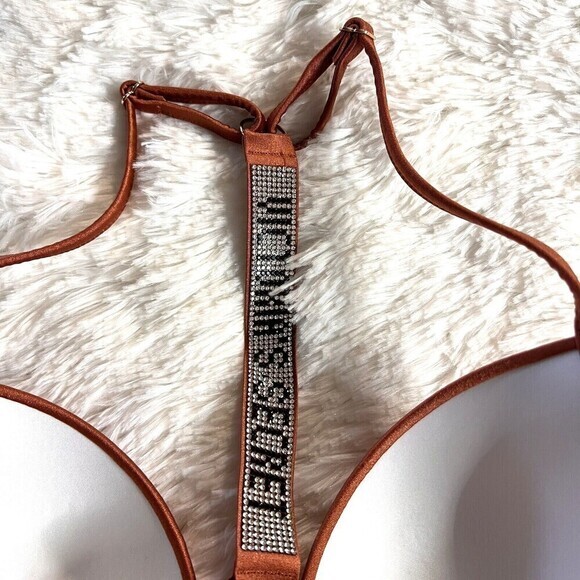 VICTORIA'S‎ SECRET SWIM Bikini Top Shine Strap Full Coverage Push-Up Size 36B - Picture 10 of 16
